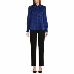 Flash Sale 🤩 Investments Long Sleeve Bow Tie Detail Y-Neck Button Front Top Gilded Beige 🎉 -Investments Shop unnamed file 736