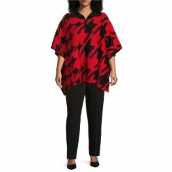 Best Pirce ๐งจ Investments Plus Size Zip Point Collar Elbow Sleeve Houndstooth Sweater Poncho Black Red Houndstooth ๐ 8 Best Pirce ๐งจ Investments Plus Size Zip Point Collar Elbow Sleeve Houndstooth Sweater Poncho Black Red Houndstooth ๐ -Investments Shop unnamed file 770