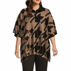 Best Pirce ๐งจ Investments Plus Size Zip Point Collar Elbow Sleeve Houndstooth Sweater Poncho Black Red Houndstooth ๐ 9 Best Pirce ๐งจ Investments Plus Size Zip Point Collar Elbow Sleeve Houndstooth Sweater Poncho Black Red Houndstooth ๐ -Investments Shop unnamed file 771