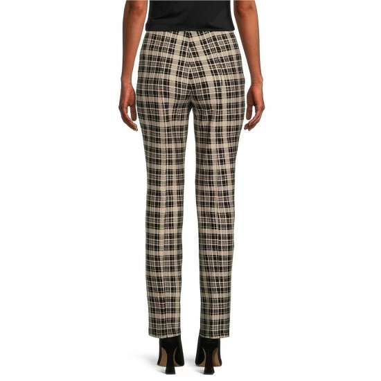 Deals 😉 Slim Factor By Investments Plaid Print No Waist Slim Straight Ponte Knit Pants Spring Plaid 👍 2 Deals 😉 Slim Factor By Investments Plaid Print No Waist Slim Straight Ponte Knit Pants Spring Plaid 👍 - Image 2