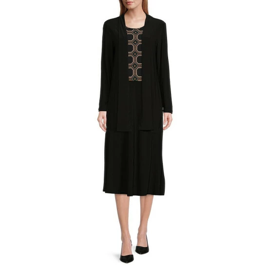 Outlet โญ Investments Petite Size Soft Separates Pull-On Paneled Midi ๐ Skirt Black ๐ฏ 3 Outlet โญ Investments Petite Size Soft Separates Pull-On Paneled Midi ๐ Skirt Black ๐ฏ - Image 3