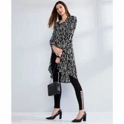 Discount ✔️ Slim Factor By Investments Ponte Knit Classic Waist Embellished Ladder Hem Leggings Black 😀 -Investments Shop unnamed file 813