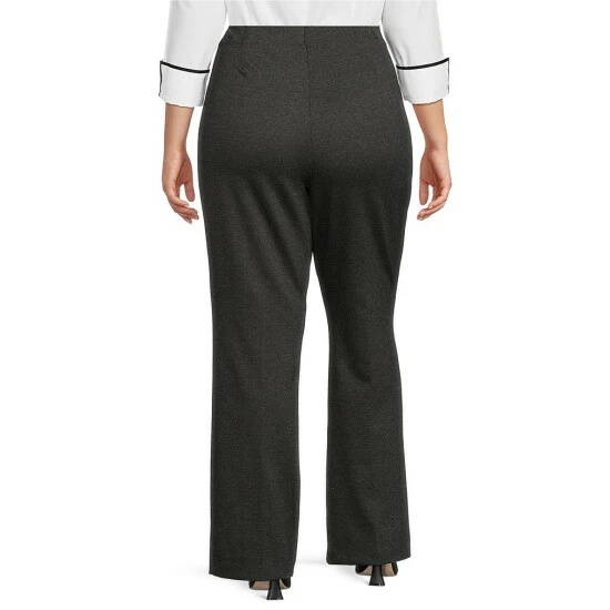 Best Pirce ๐ Investments Plus Size Signature Ponte Black And White Tweed Straight Leg High Rise Coordinating Pull-On Pants Black White Tweed ๐ 2 Best Pirce ๐ Investments Plus Size Signature Ponte Black And White Tweed Straight Leg High Rise Coordinating Pull-On Pants Black White Tweed ๐ - Image 2