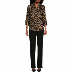 Best Sale 👏 Investments Petite Size Taylor Gold Label Non-Iron Point Collar 3/4 Sleeve Neutral Zebra Print Button Front 👕 Shirt ⌛ 5 Best Sale 👏 Investments Petite Size Taylor Gold Label Non-Iron Point Collar 3/4 Sleeve Neutral Zebra Print Button Front 👕 Shirt ⌛ -Investments Shop unnamed file 835