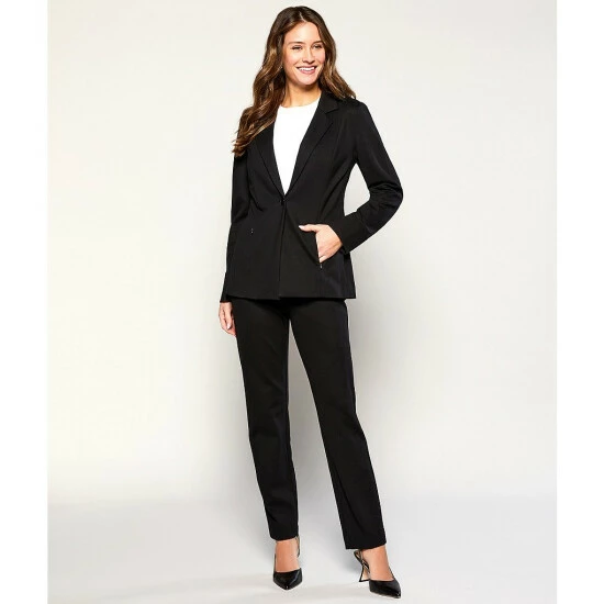 Buy ๐ฏ Investments Signature Ponte Long Sleeve One Button Blazer Black โญ 5 Buy ๐ฏ Investments Signature Ponte Long Sleeve One Button Blazer Black โญ - Image 5