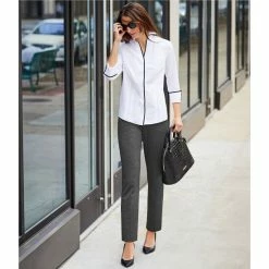 Top 10 😉 Investments Taylor Gold Label Non-Iron Point Collar 3/4 Sleeve White Tipped Button Front 👚 Shirt ✔️ -Investments Shop unnamed file 886