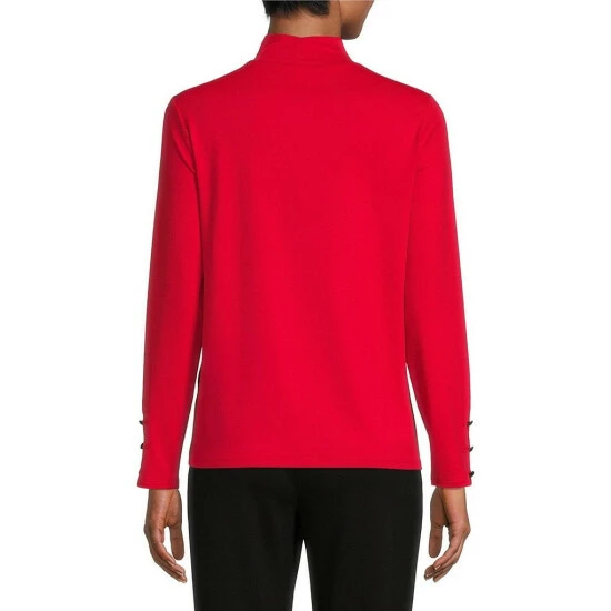 Promo ๐ Investments Knit Mock Neck Long Button Sleeve Knit Top Toreador ๐งจ 2 Promo ๐ Investments Knit Mock Neck Long Button Sleeve Knit Top Toreador ๐งจ - Image 2