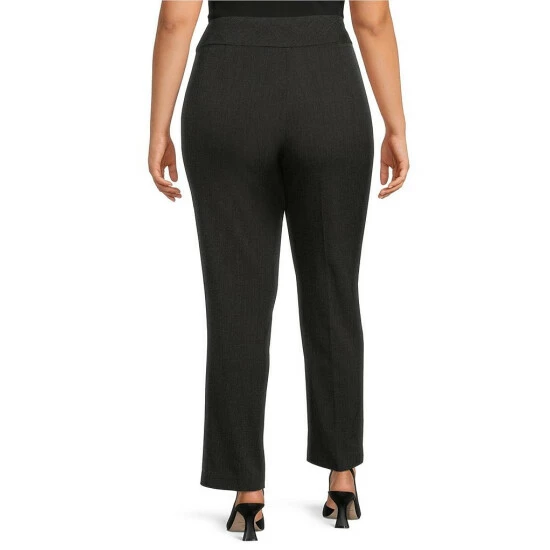 Best deal ๐ Investments Plus Size The PARK AVE Fit Stretch Straight Leg Pull-On Tweed Pants Black/charcoal Tweed โ๏ธ 2 Best deal ๐ Investments Plus Size The PARK AVE Fit Stretch Straight Leg Pull-On Tweed Pants Black/charcoal Tweed โ๏ธ - Image 2