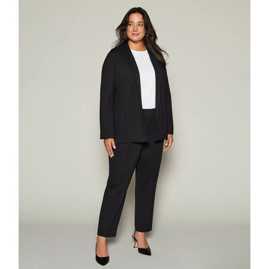 Cheapest 😍 Investments Plus Size Signature Ponte Long Sleeve Open Front Jacket Blue Depths 👏 7 Cheapest 😍 Investments Plus Size Signature Ponte Long Sleeve Open Front Jacket Blue Depths 👏 - Image 7