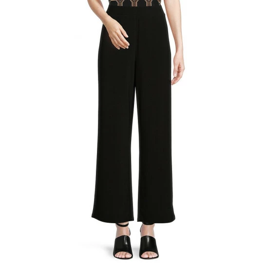 Best Sale 🤩 Investments Soft Separates Straight Leg Mid Rise Pull-On Pants Black ⌛ 1 Best Sale 🤩 Investments Soft Separates Straight Leg Mid Rise Pull-On Pants Black ⌛